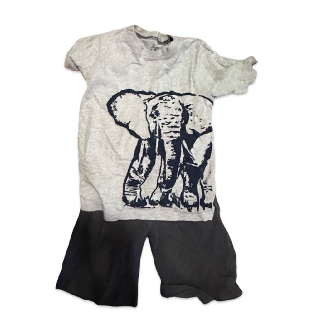 Carter’s Elephant  Shirt & Gap Black Shorts Outfit  Size 5T
